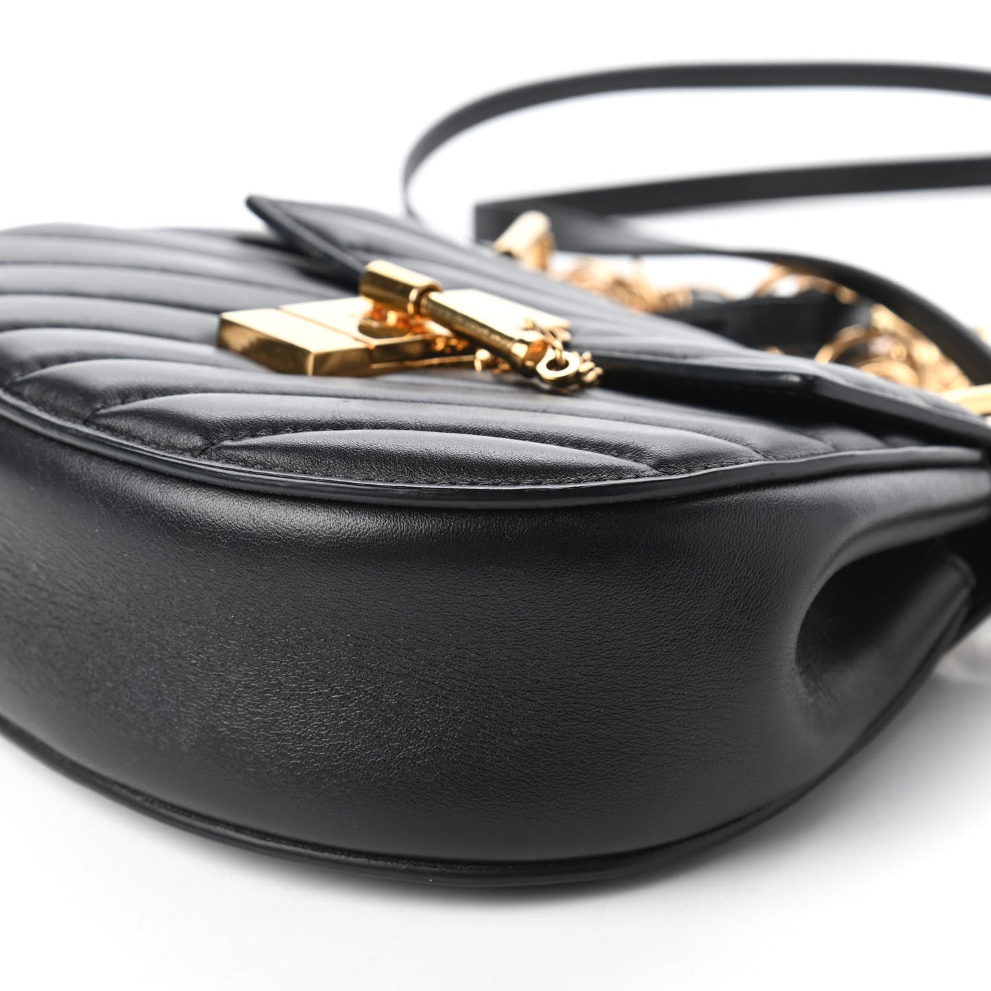 Calfskin Quilted Mini Drew Bijou Shoulder Bag Black