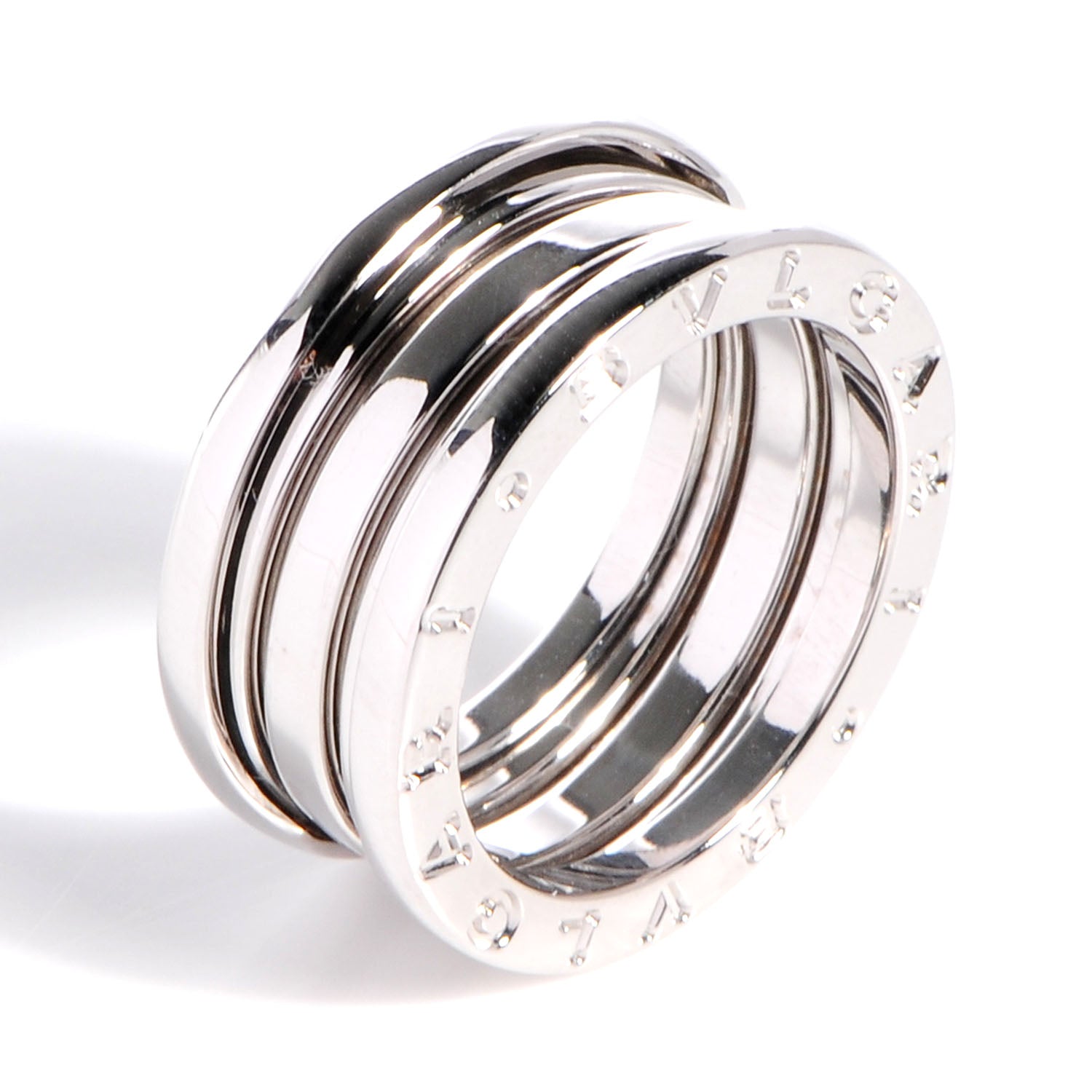 Bulgari 18K White Gold B.Zero1 Three-Band Ring 53 6.5 5 of 5