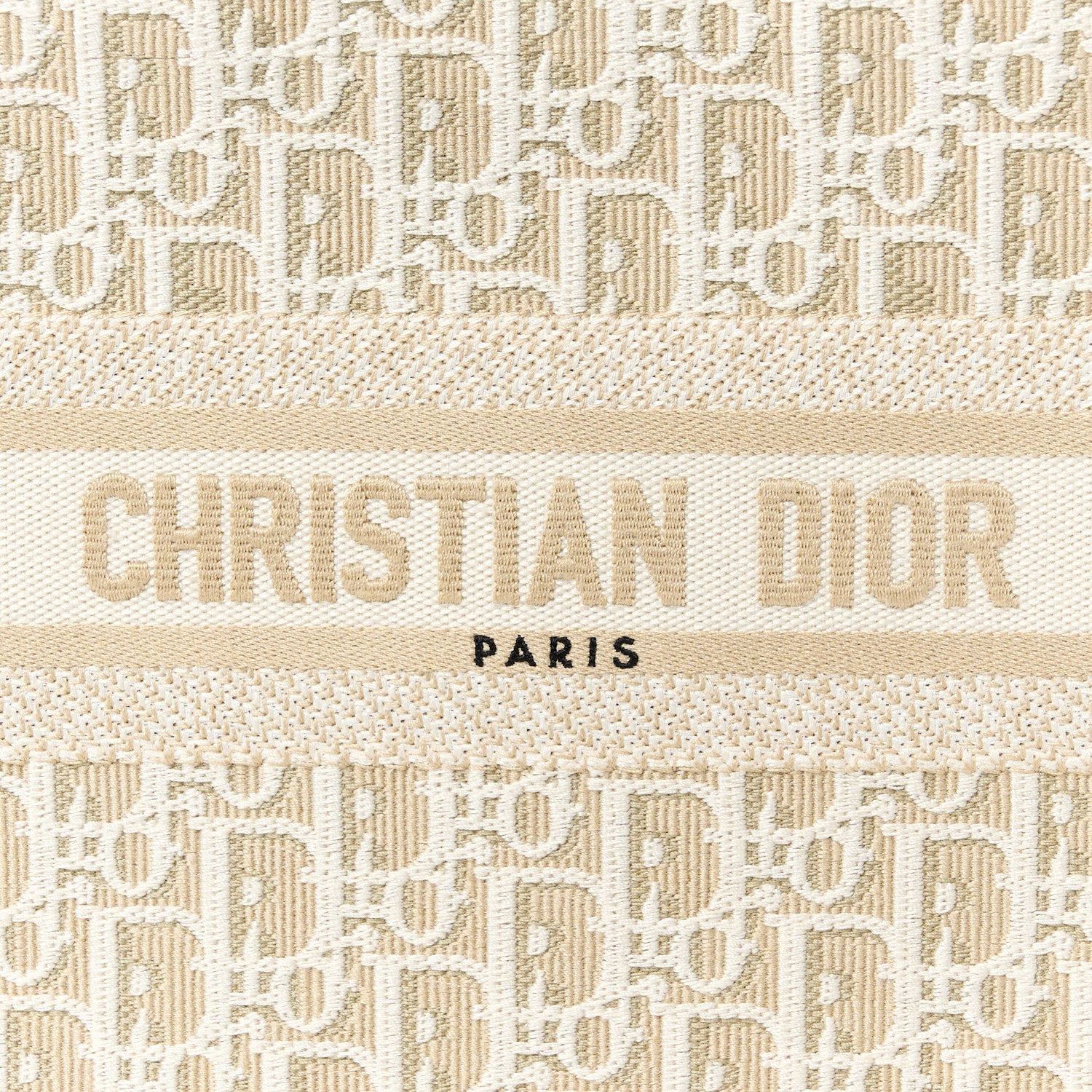 Christian Dior Oblique Chambray Calfskin Small Book Tote With Strap Gold Natural 8 of 10