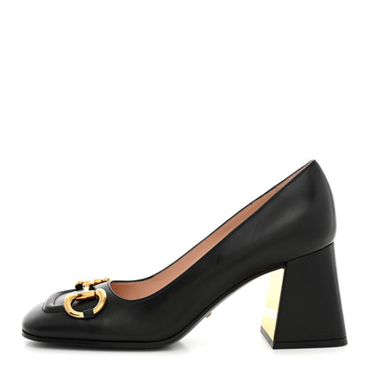 Gucci Malaga Kid Horsebit 75mm Pumps 39 Black 1 of 10