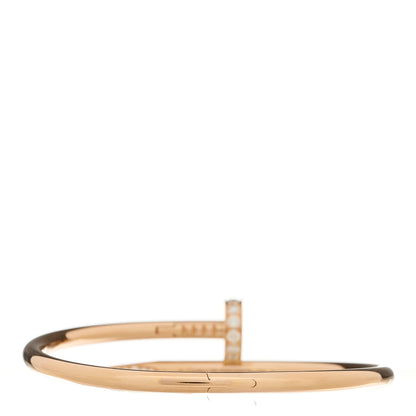 Cartier 18K Pink Gold Diamond Juste Un Clou Bracelet 16 2 of 5