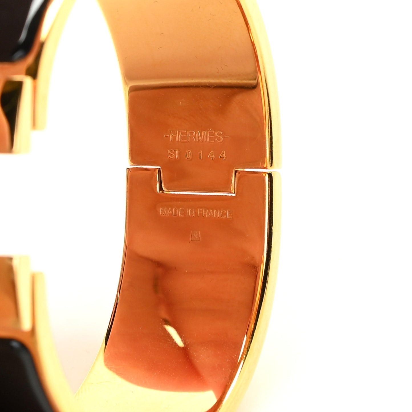 Enamel Wide Clic Clac H Bracelet PM Black