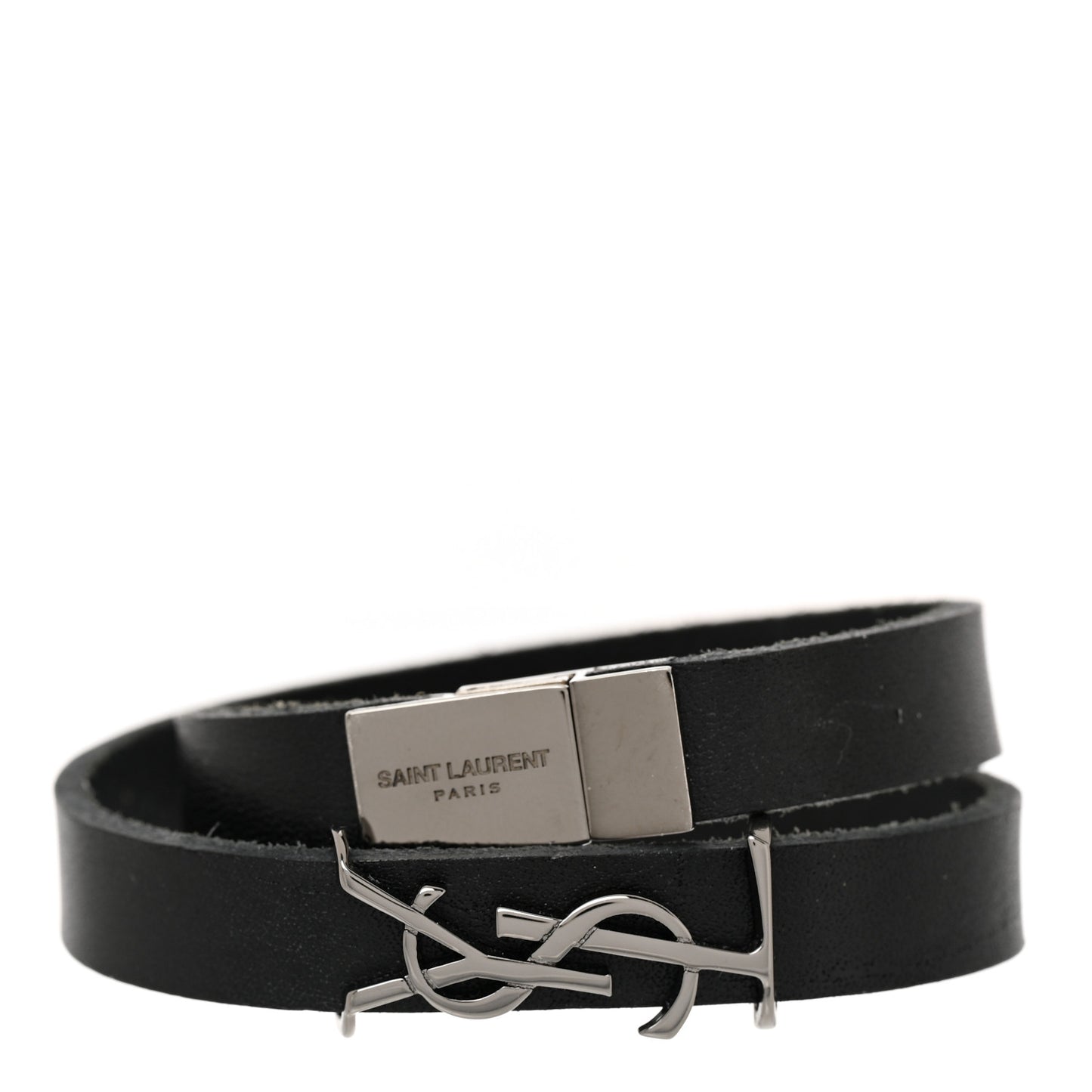 Calfskin Opyum Double Wrap Bracelet Black
