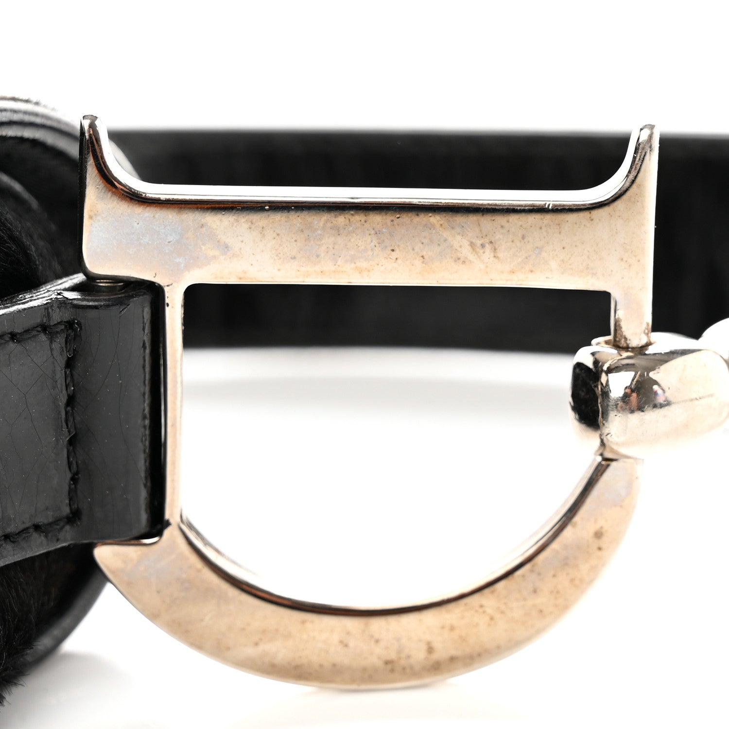 Christian Dior Pony Hair Saddle Bag Blue Brown 14 of 17