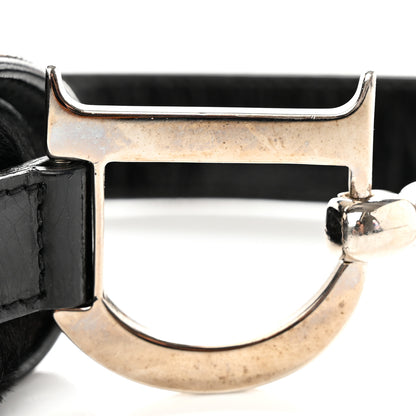 Christian Dior Pony Hair Saddle Bag Blue Brown 14 of 17