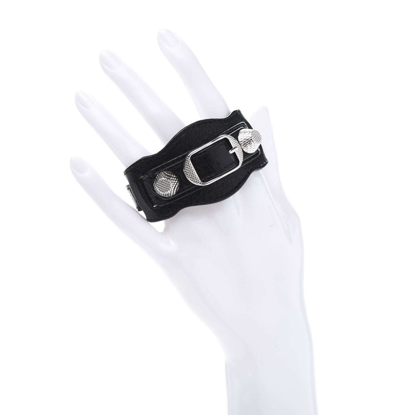 Agneau Arena Giant 12 Silver M Bracelet Black