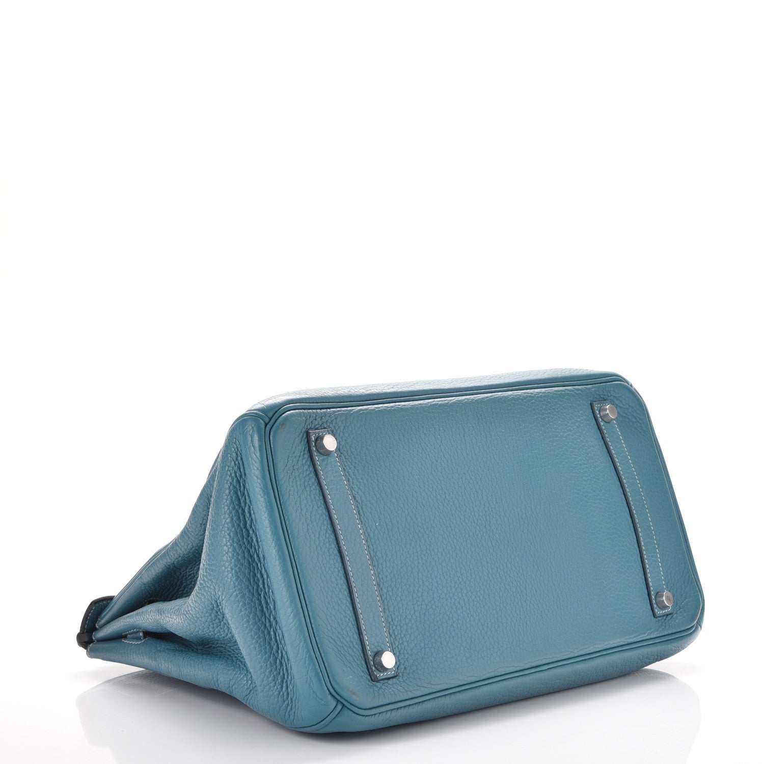 Hermes Taurillon Clemence Birkin 35 Blue Jean 5 of 40