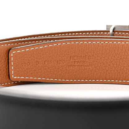 Hermes Box Togo 42mm H Belt 100 40 Black Gold 3 of 6