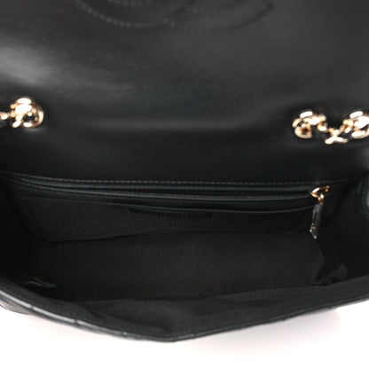 Chanel Calfskin Chevron Quilted Medium Statement Flap Black 5 of 10