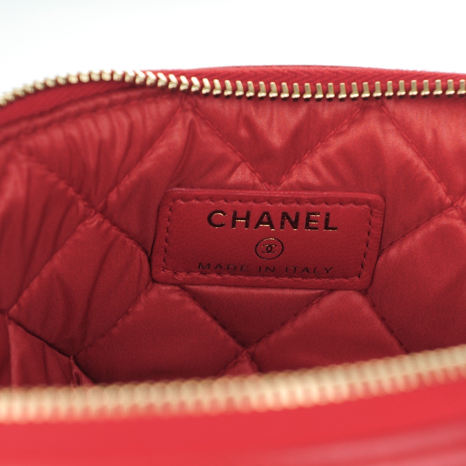 Chanel Lambskin Quilted Medium Boy Cosmetic Case Red 6 of 7