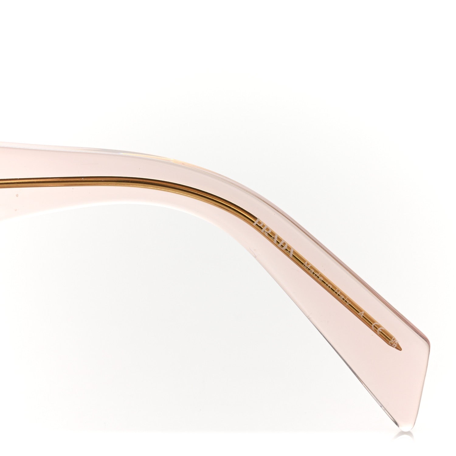 Prada Acetate Symbole Sunglasses SPR 17W Transparent Pink 5 of 9