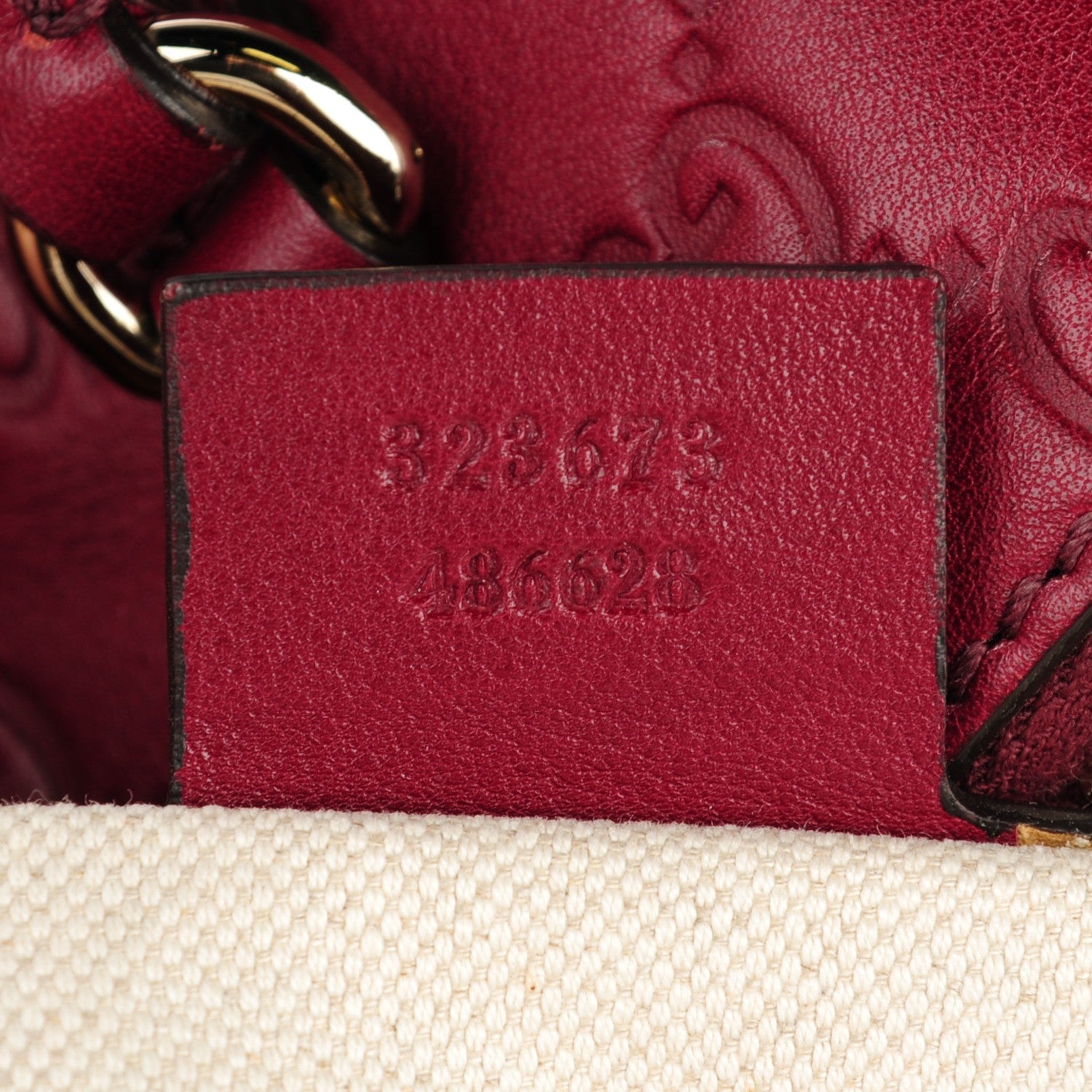 Gucci Guccissima Medium Bree Shoulder Bag Classic Ruby 7 of 7