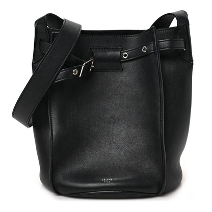 Celine Supple Grained Calfskin Long Strap Big Bag Bucket Black 1 of 10