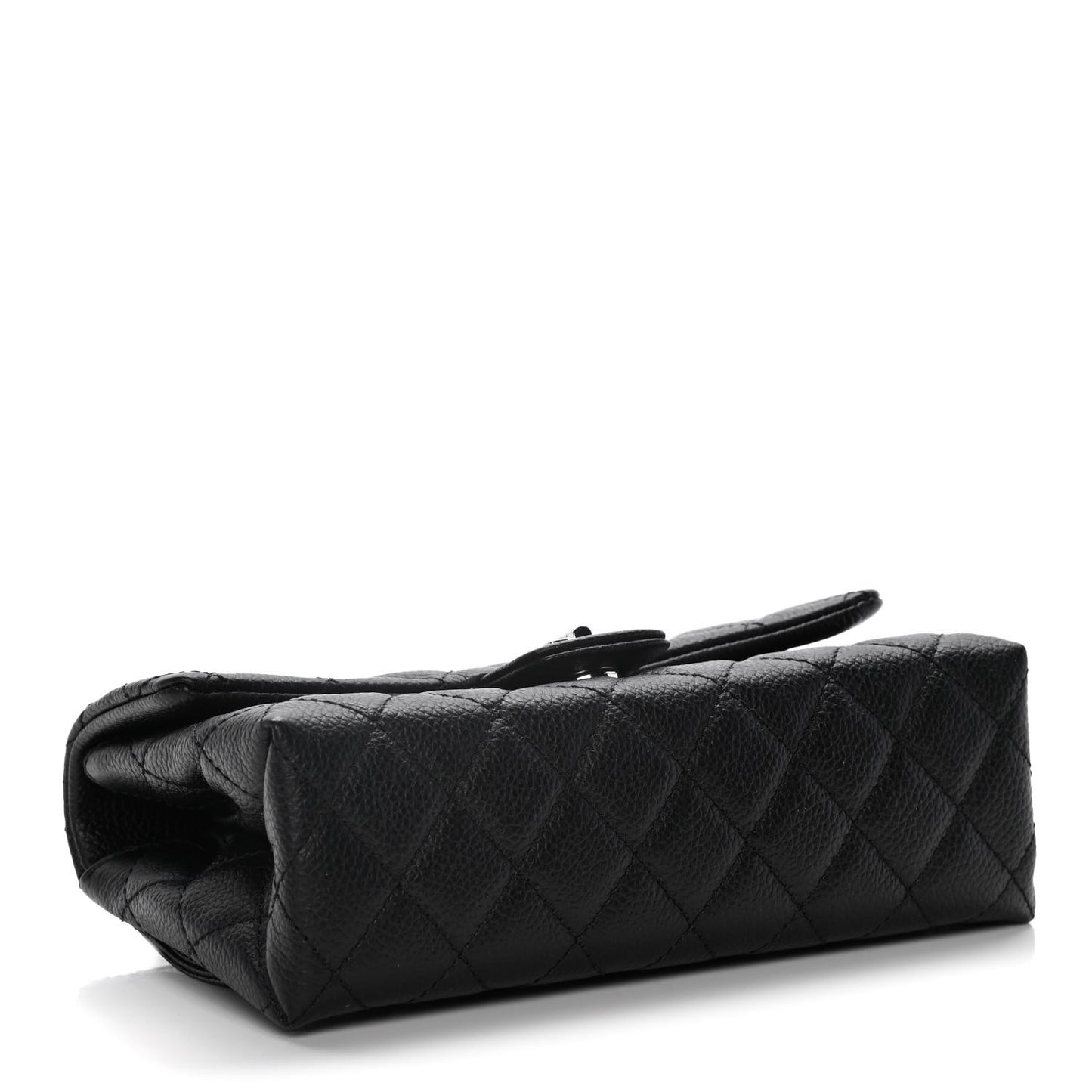 Grained Calfskin Quilted 2.55 Reissue Flap Belt Bag Clutch Black