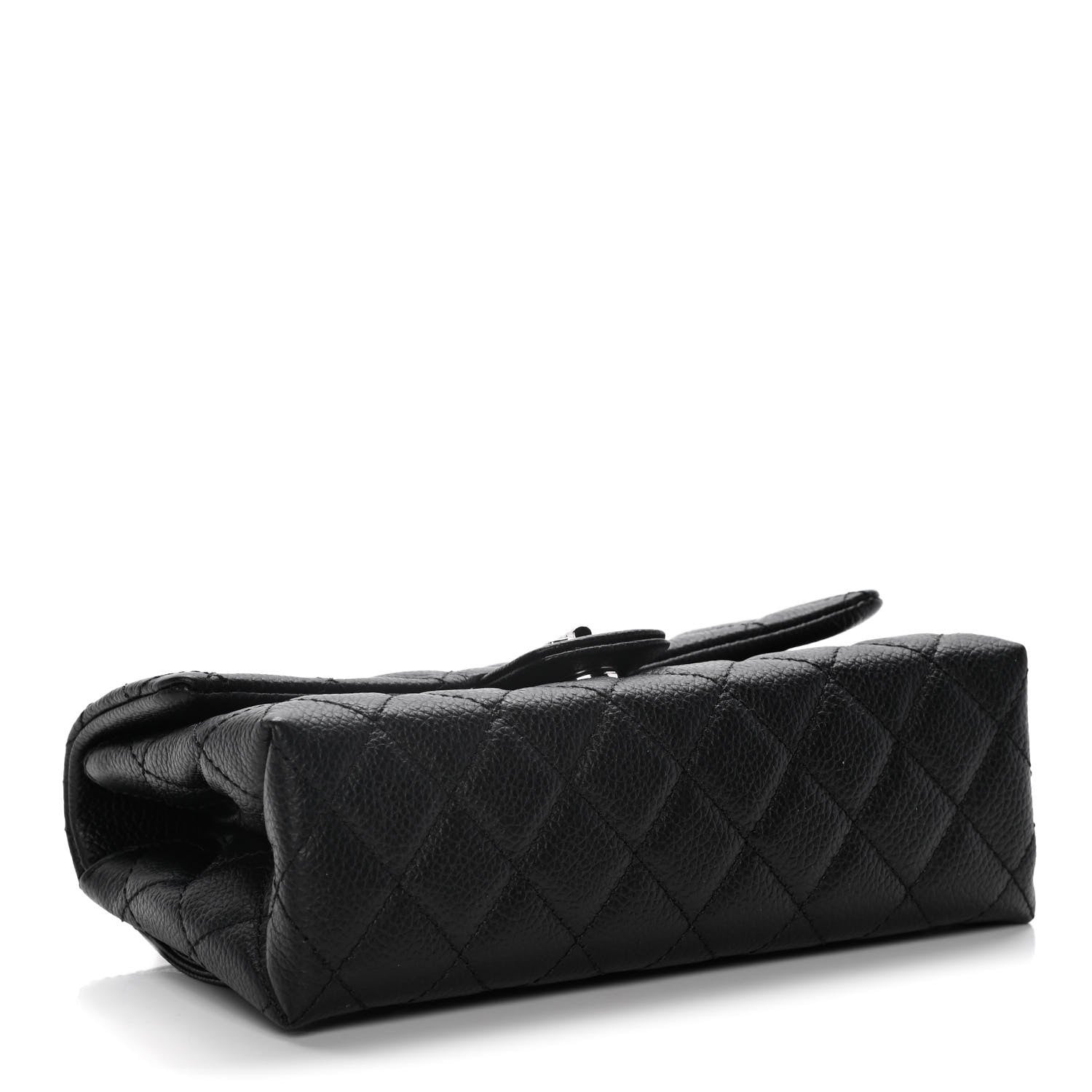 Chanel Grained Calfskin Quilted 2.55 Reissue Flap Belt Bag Clutch Black 4 of 10
