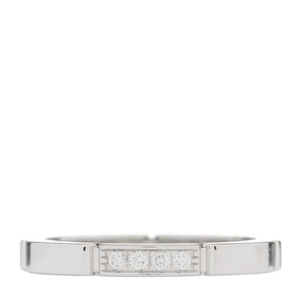Cartier 18K White Gold Diamond Maillon Panthere Wedding Band Ring 51 5.75 1 of 5