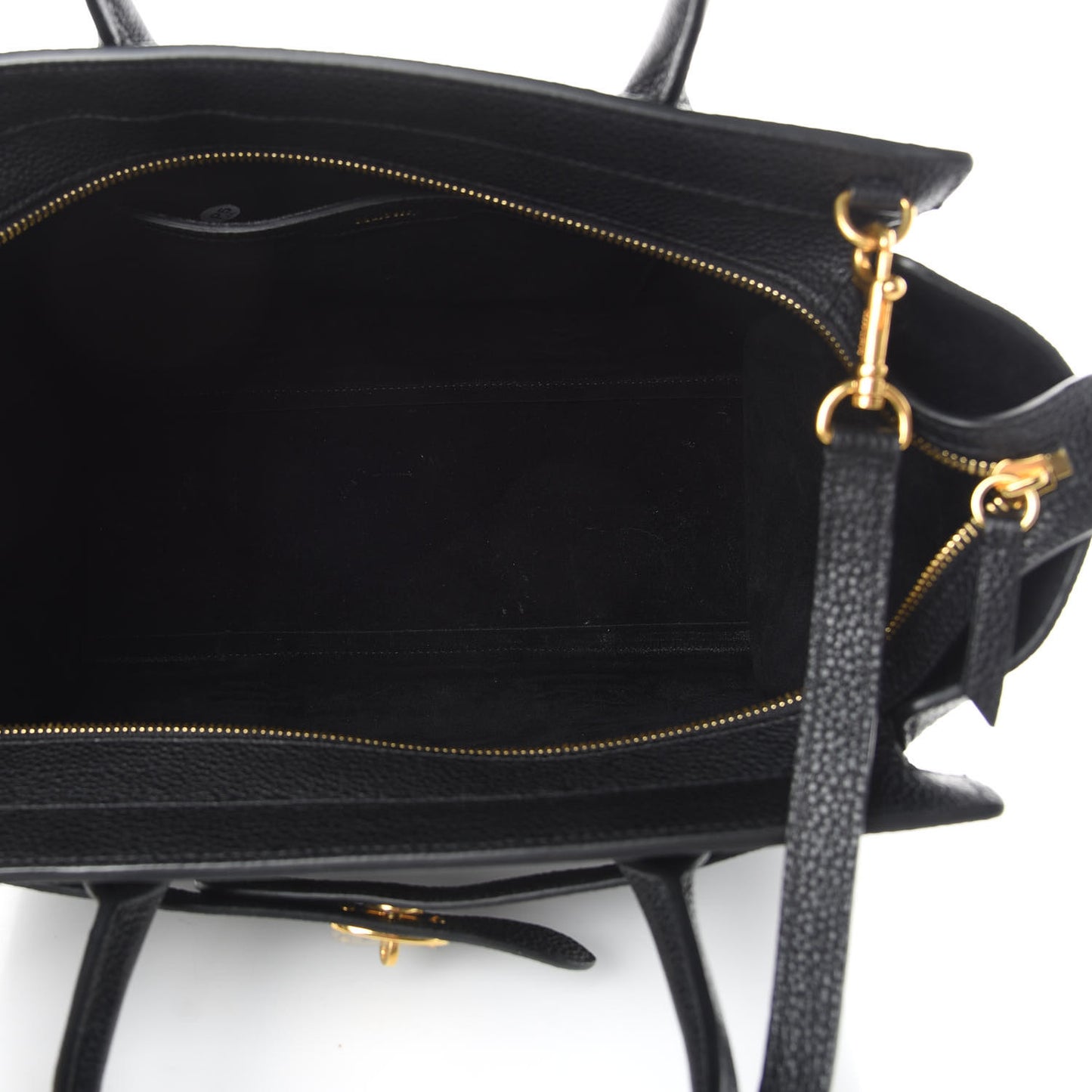 Classic Grain Small Bayswater Zip Tote Black