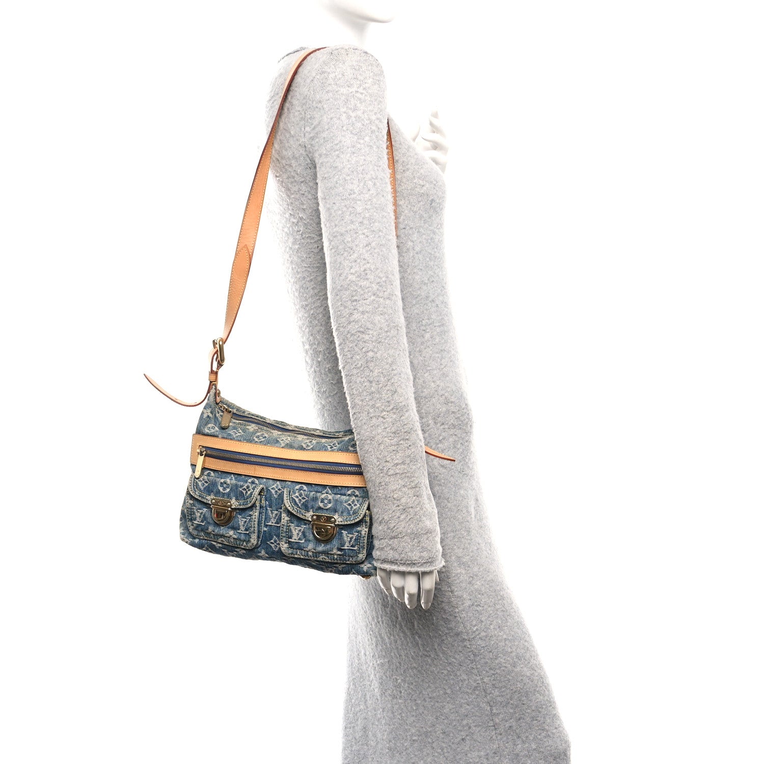 Louis Vuitton Monogram Denim Baggy PM Blue 2 of 10