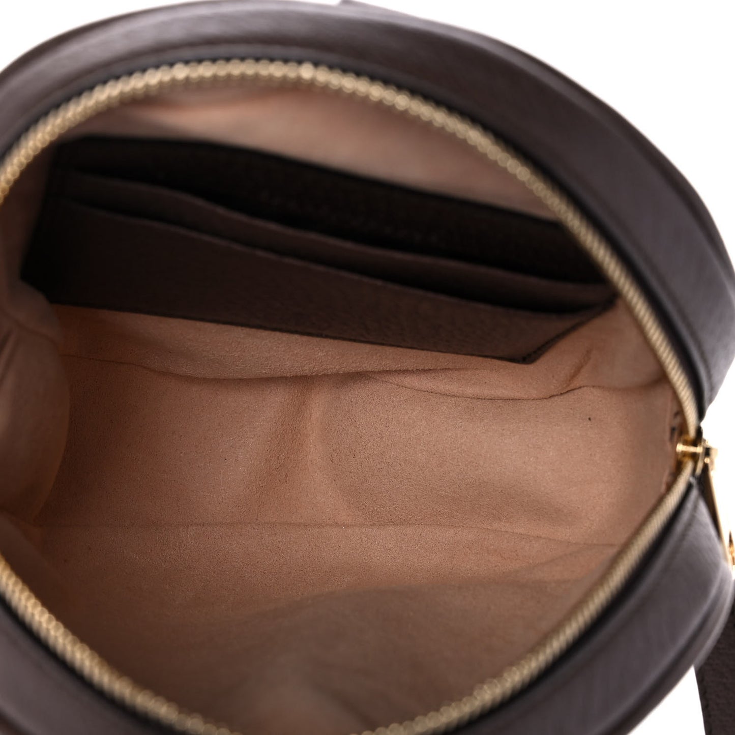 GG Supreme Monogram Web Mini Ophidia Round Backpack Brown