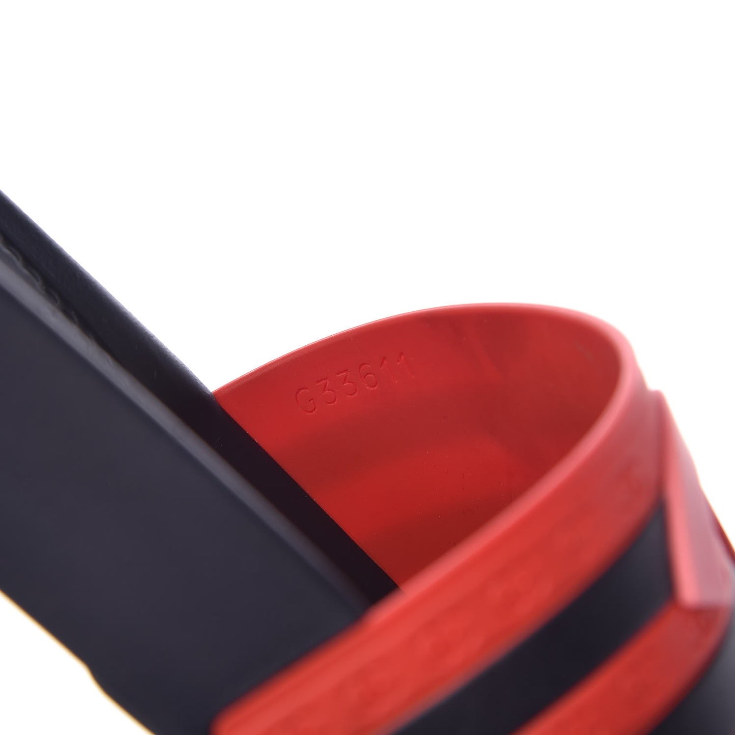 Rubber CC Flat Slide Sandals 41 Pink Red