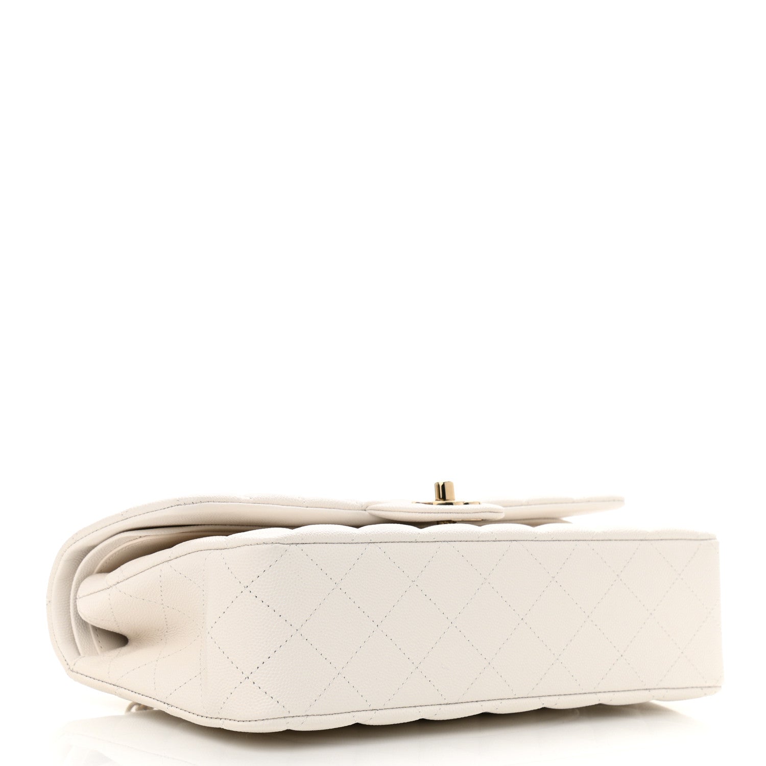 Chanel Caviar Quilted Medium Double Flap White 3 of 10