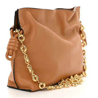 Loewe Nappa Calfskin Mini Flamenco Knot Clutch With Chain Warm Desert 3 of 11