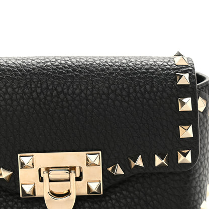 Valentino Garavani Pebbled Calfskin Mini Rockstud Crossbody Bag Black 9 of 9