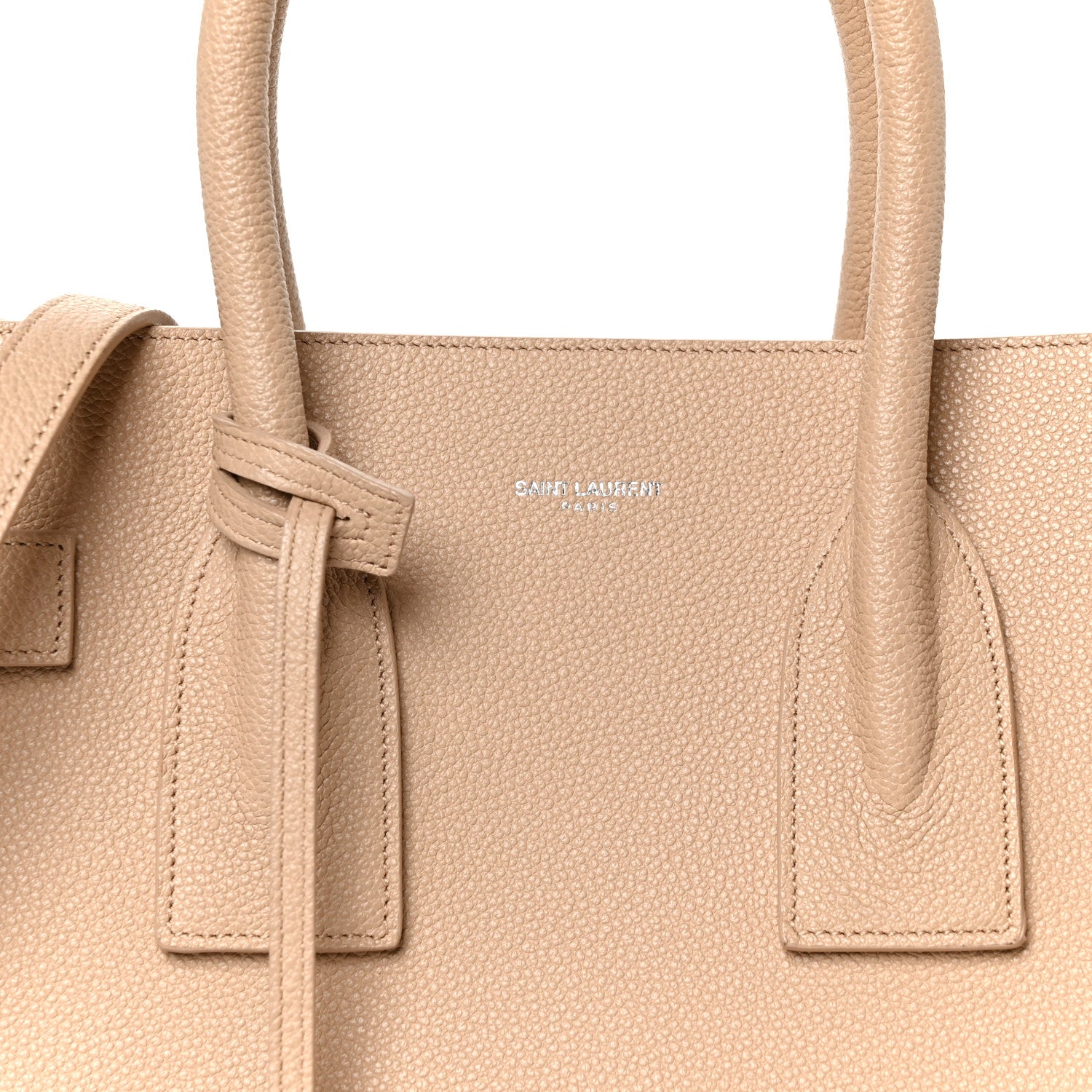 Saint Laurent Grain De Poudre Small Sac De Jour Dark Beige 7 of 9