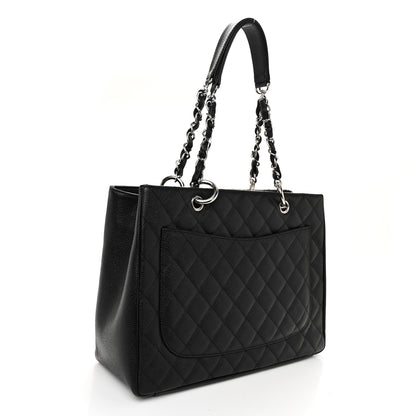 Chanel Caviar Quilted Grand Shopping Tote GST Black 3 of 10
