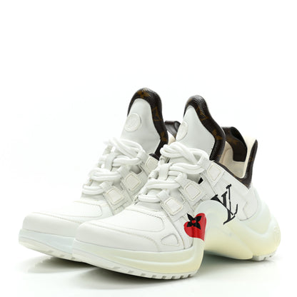 Louis Vuitton Calfskin Monogram Game On LV Archlight Sneakers 36 White 3 of 8