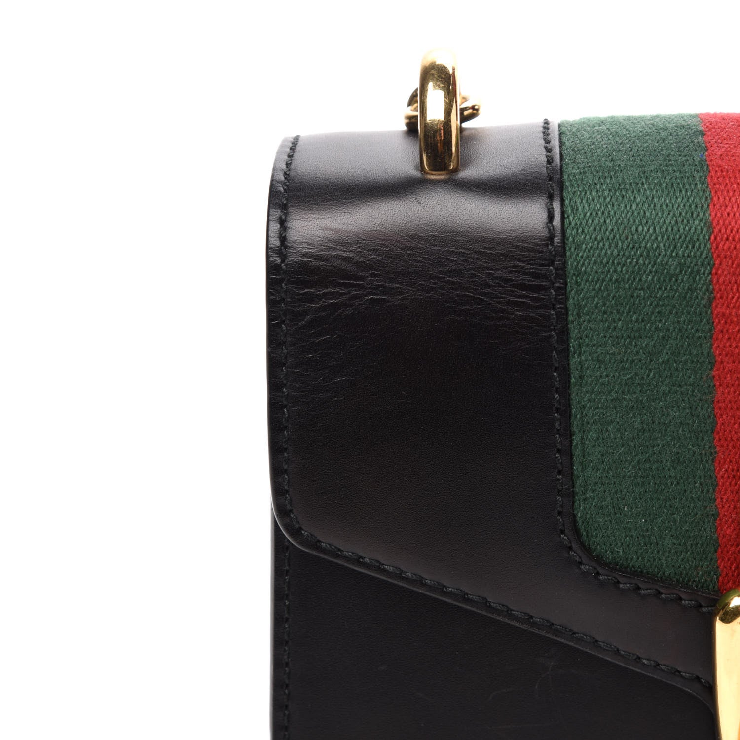 Gucci Calfskin Mini Sylvie Chain Shoulder Bag Black 14 of 14