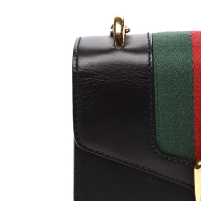 Gucci Calfskin Mini Sylvie Chain Shoulder Bag Black 14 of 14
