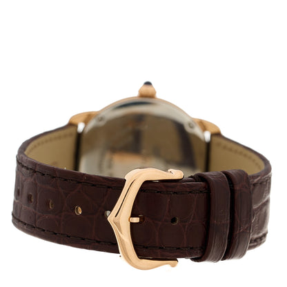 Cartier Stainless Steel 18K Pink Gold Alligator 29mm Ronde Solo Quartz Watch Brown 3 of 5