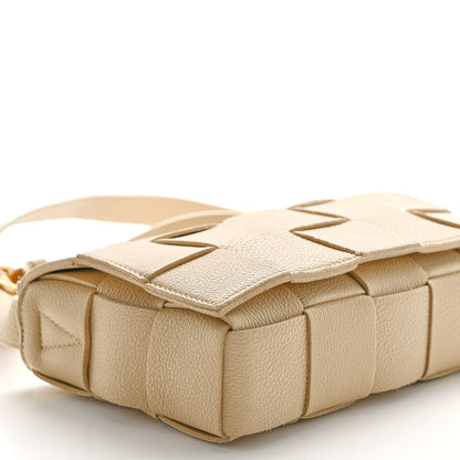 Bottega Veneta Grained Calfskin Maxi Intrecciato Cassette Crossbody Bag Porridge 8 of 9