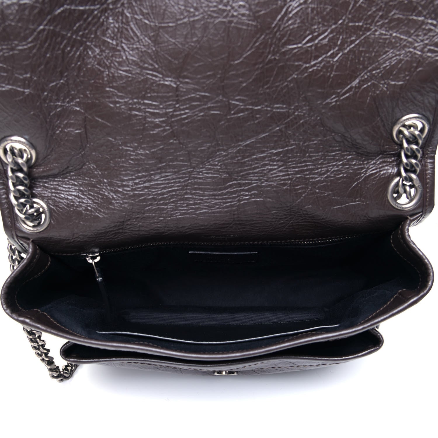 Saint Laurent Crinkled Calfskin Matelasse Monogram Medium Niki Chain Satchel Tulip 3 of 4