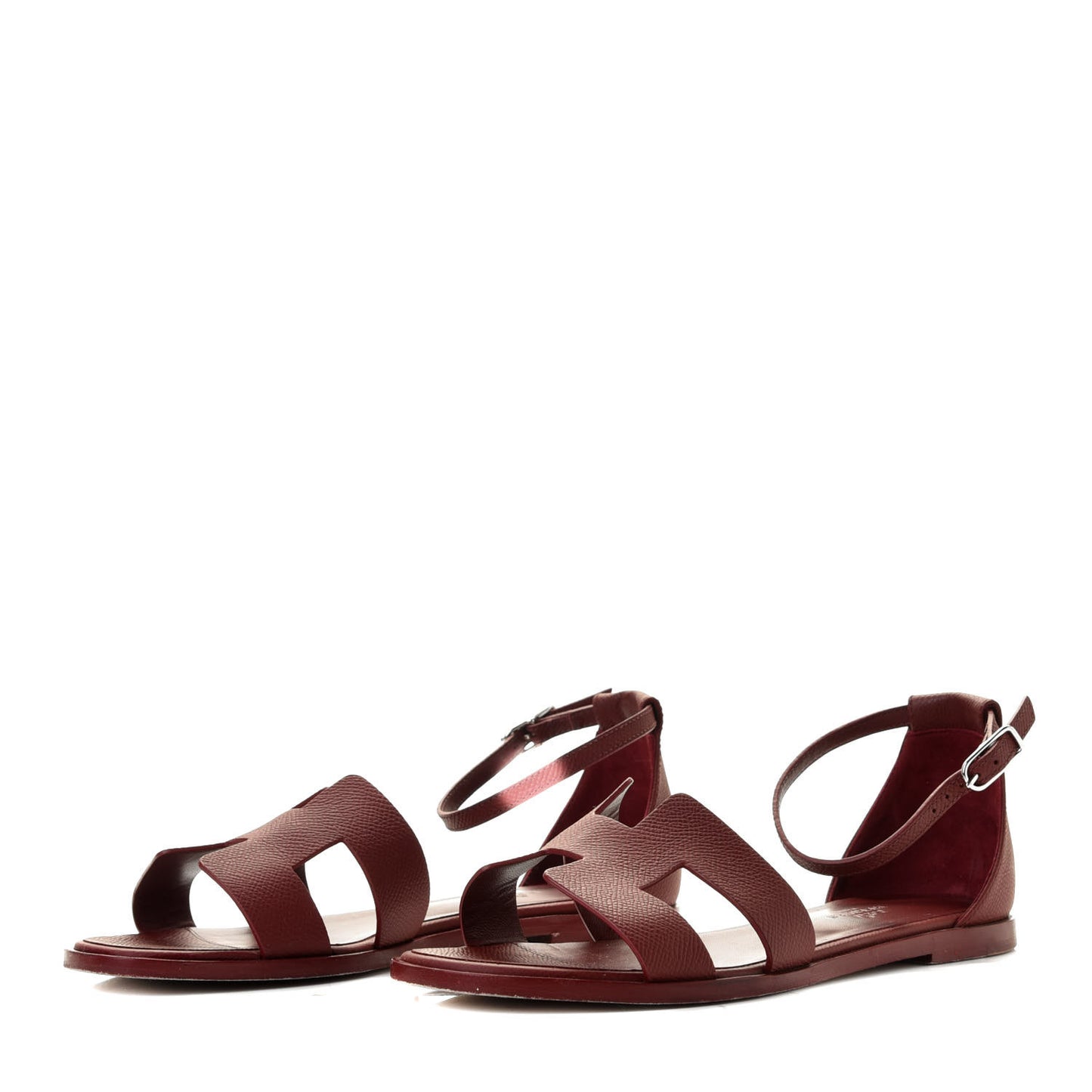 Epsom Santorini Sandals 36.5 Rouge H