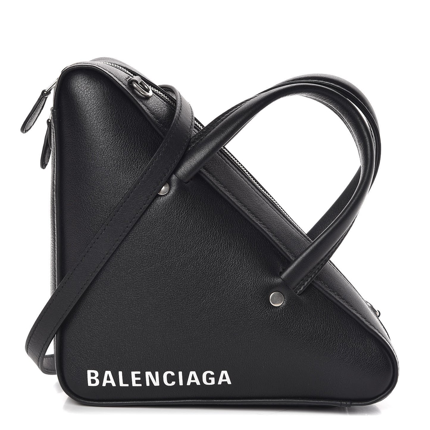 Calfskin XS Triangle Duffle Black