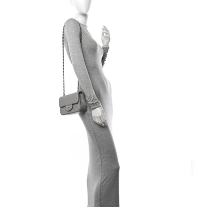 Chanel Lambskin Quilted Mini Square Flap Light Grey 3 of 10
