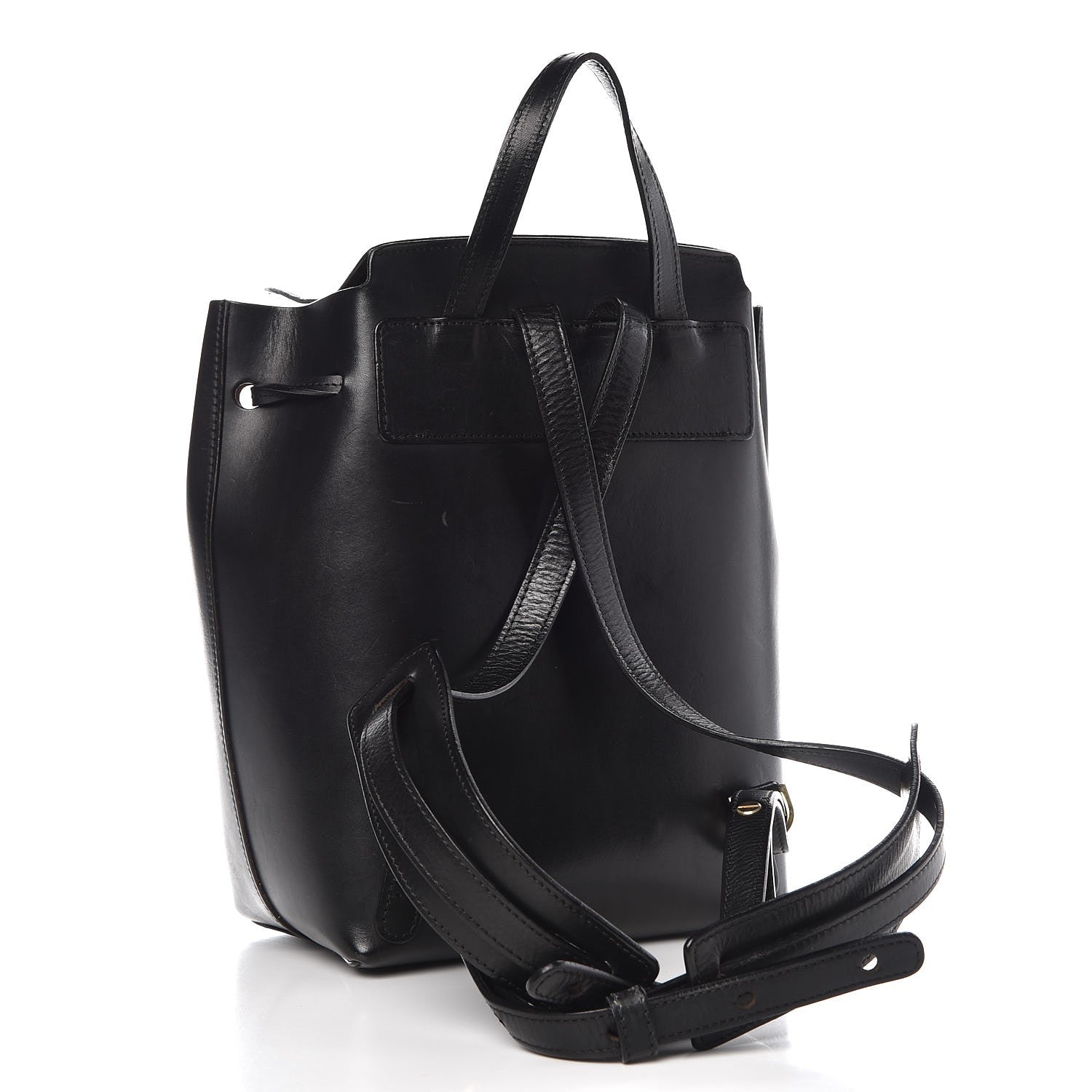 Mansur Gavriel Calfskin Mini Backpack Bag Black 3 of 13