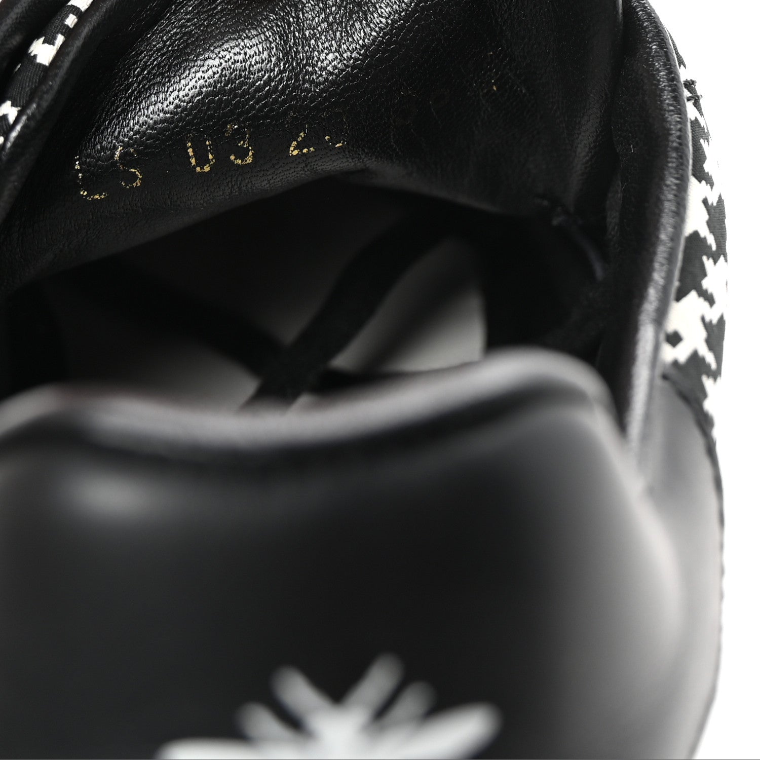 Christian Dior Canvas Houndstooth Embroidered D-Smash Sneakers 36.5 Black White 10 of 10