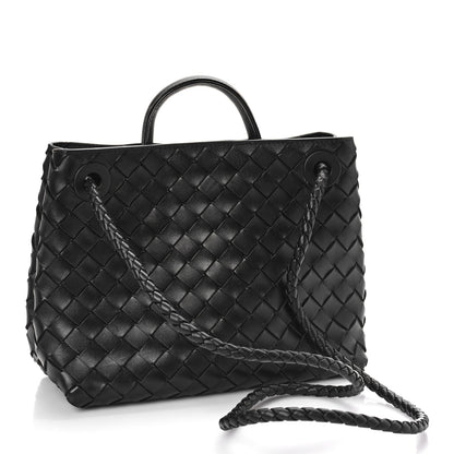 Bottega Veneta Nappa Intrecciato Small Andiamo Shoulder Bag Black 3 of 8