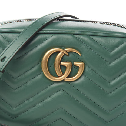 Gucci Calfskin Matelasse Small GG Marmont Chain Shoulder Bag Emerald Green 9 of 9