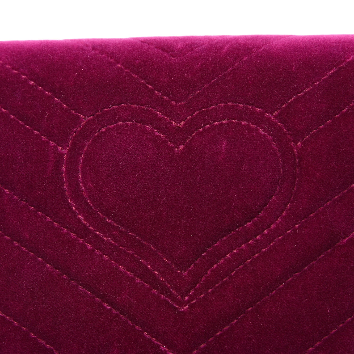 Gucci Velvet Matelasse GG Marmont Mini Bag Fuchsia Violet Cyclamen 8 of 10