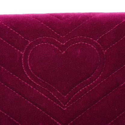 Gucci Velvet Matelasse GG Marmont Mini Bag Fuchsia Violet Cyclamen 8 of 10