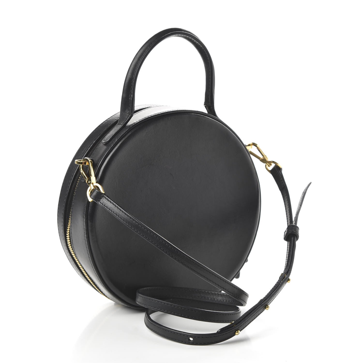 Mansur Gavriel Calfskin Circle Crossbody Bag Black 3 of 10