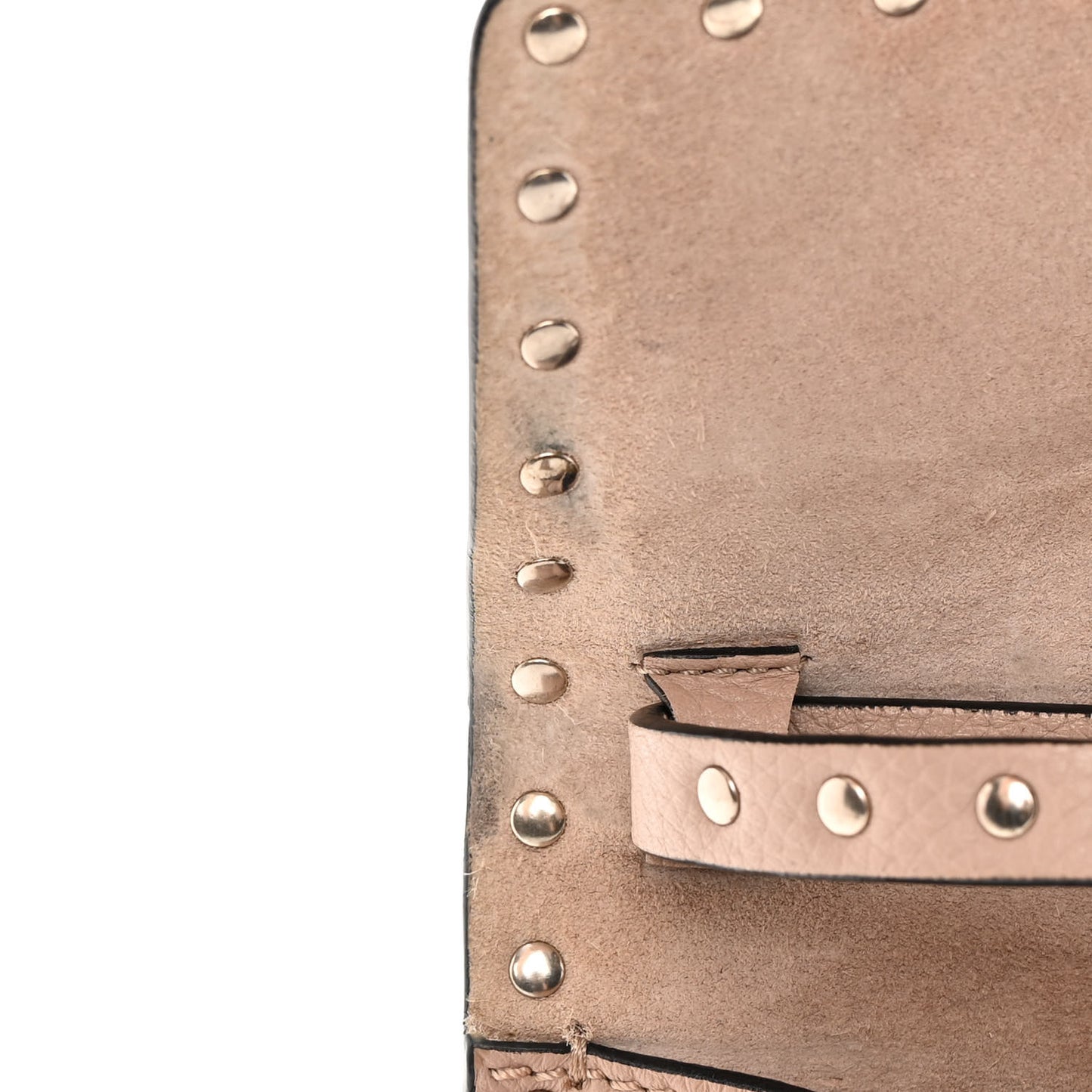 Pebbled Calfskin Medium Rockstud Flip Lock Crossbody Bag Poudre