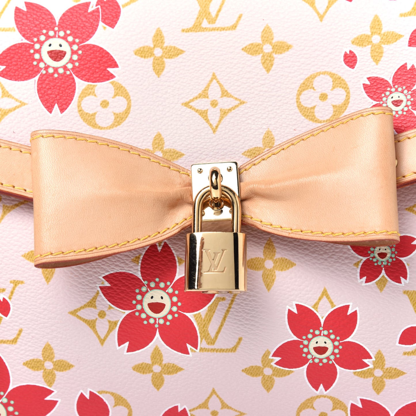 Monogram Cherry Blossom Sac Retro Bag Red