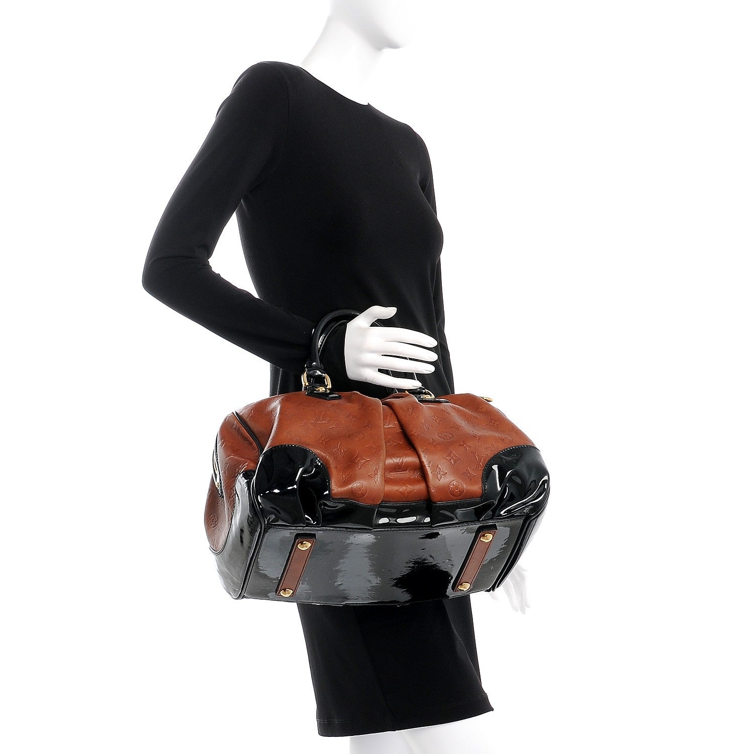 Louis Vuitton Cuir Embossed Monogram Stephen Bag Fauve 2 of 10