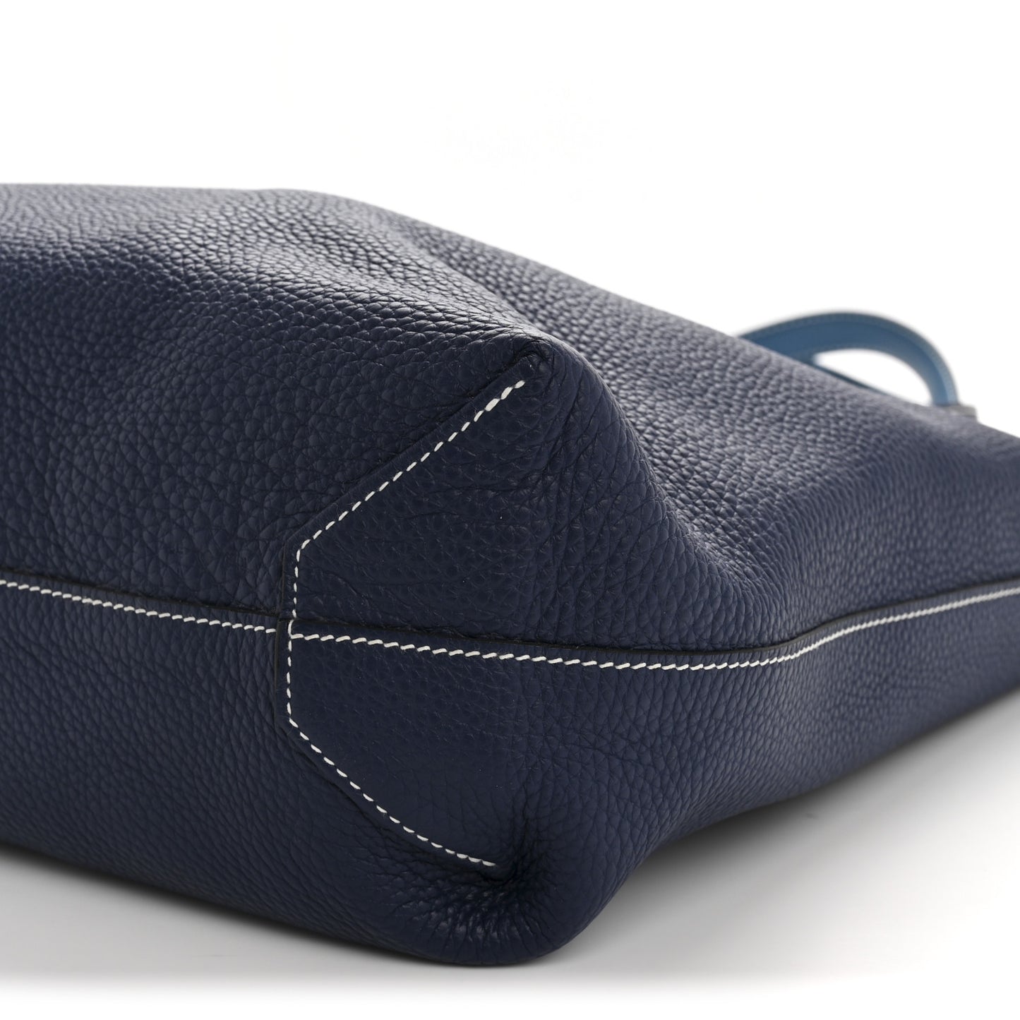 Taurillon Clemence Double Sens 45 Reversible Tote Bleu Izmir Bleu Saphir