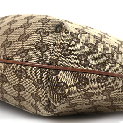 Gucci Monogram Medium Half Moon Hobo Brown 11 of 18